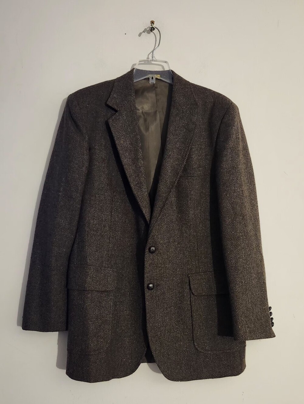 Vintage Imperial by Haggar Herringbone Wool Sport Coat Blazer Size :42L
